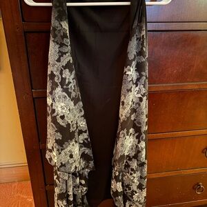 Amazon Women's Black and White Lace Blouse